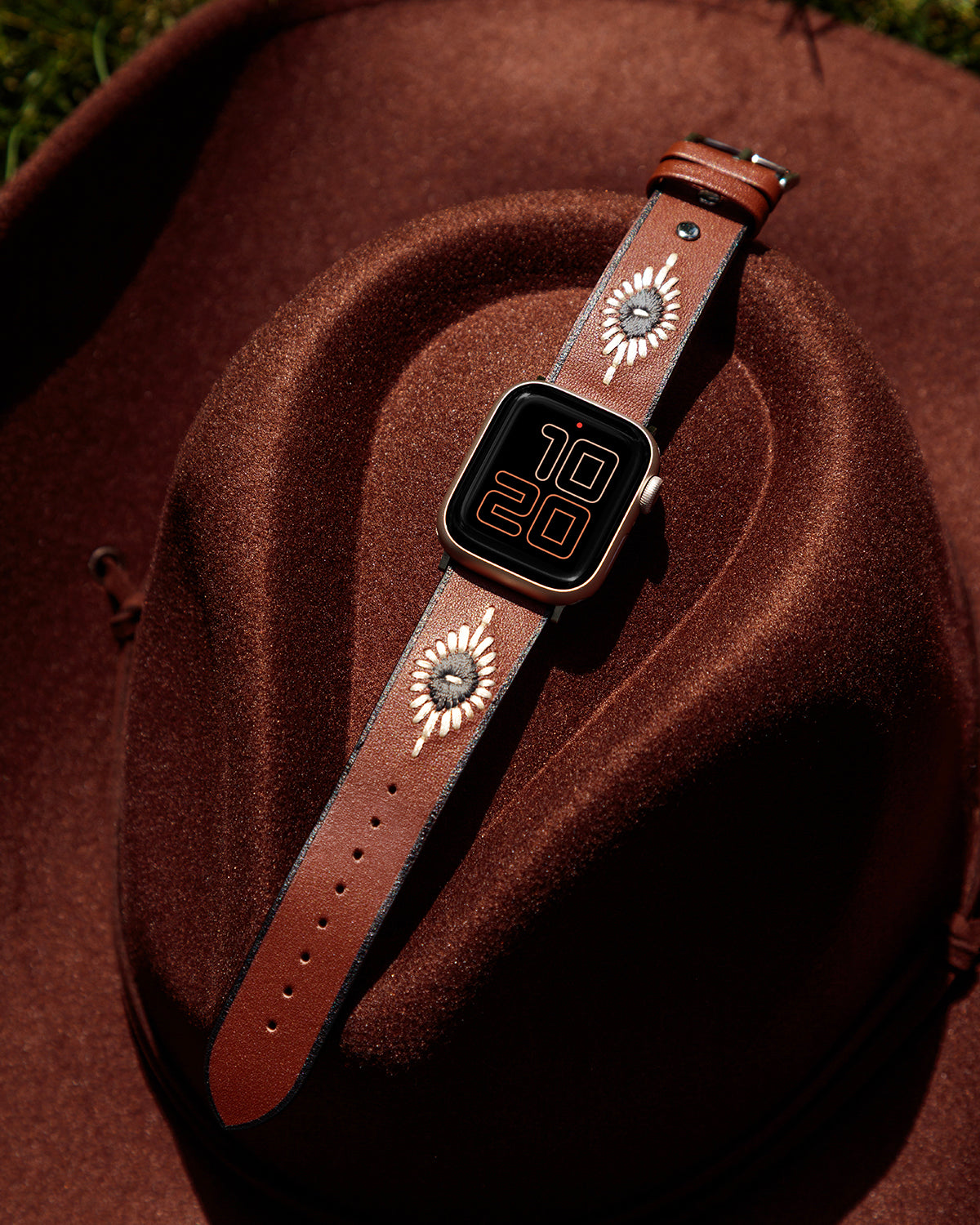Wrangler® "Western Starburst" Leather Stitched Band for Apple Watch®