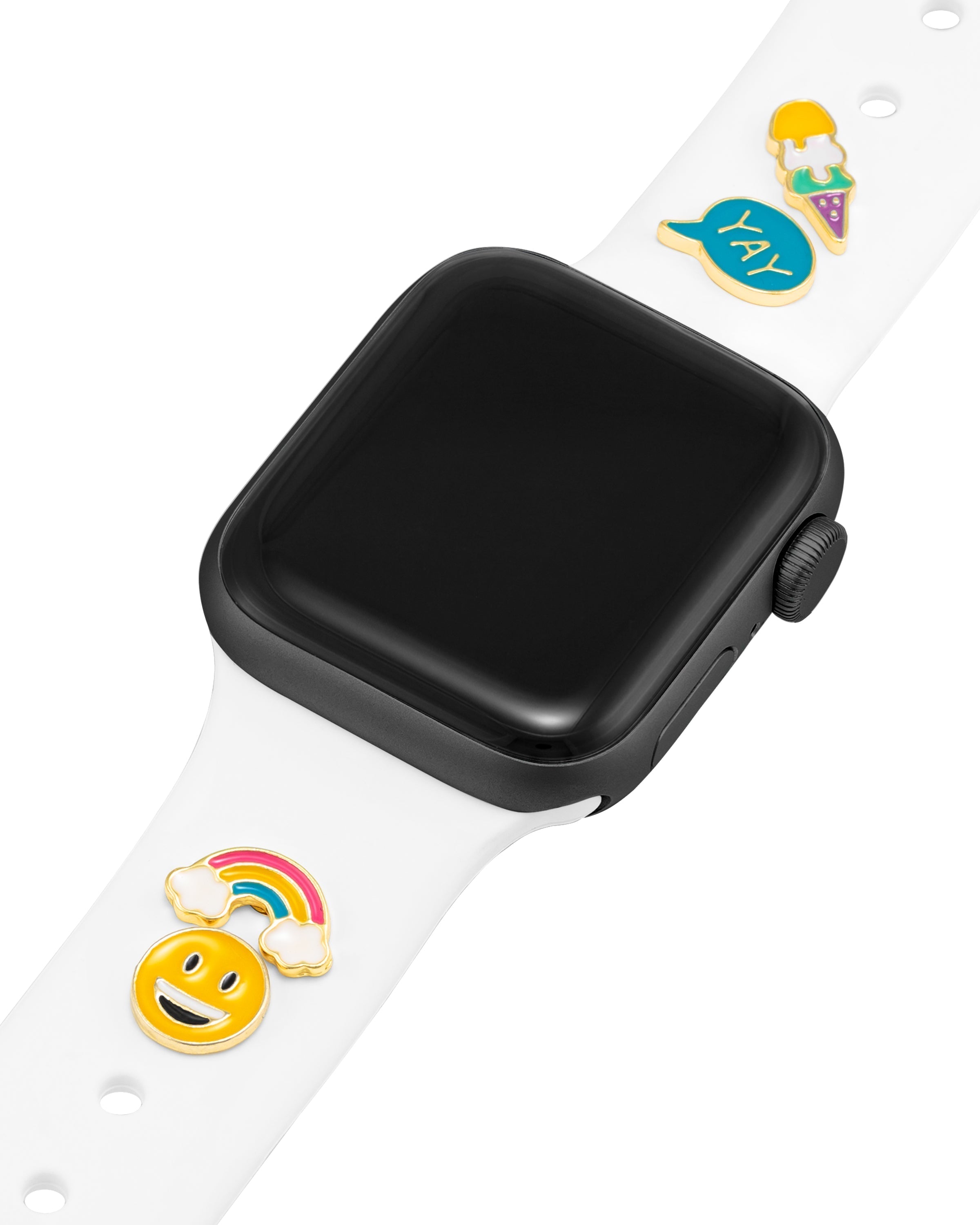 Band Candy Smooth Silicone Band and Happy Charm Set for Apple Watch®