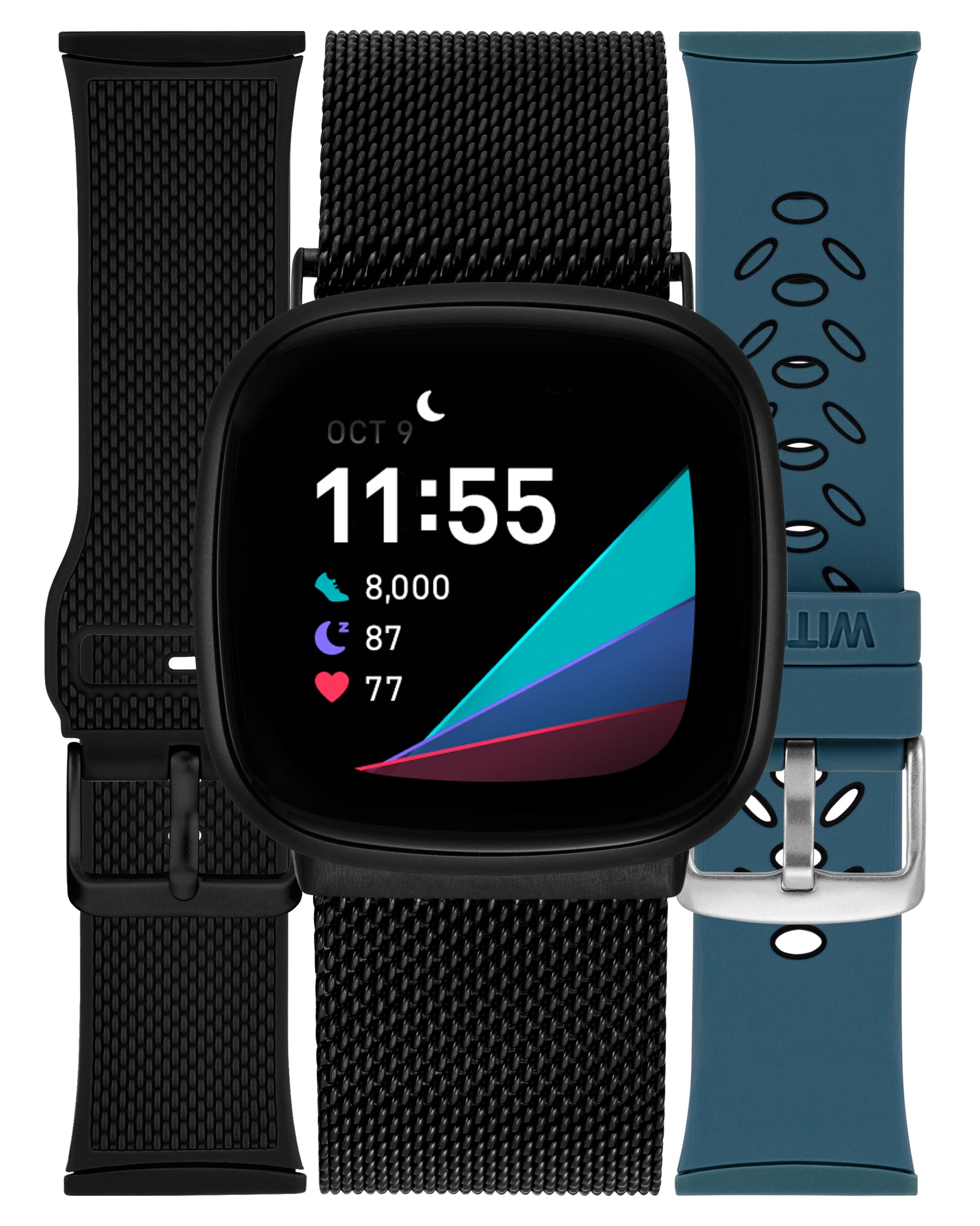 Silicone Bands for Fitbit Versa Sense, 3-Pack