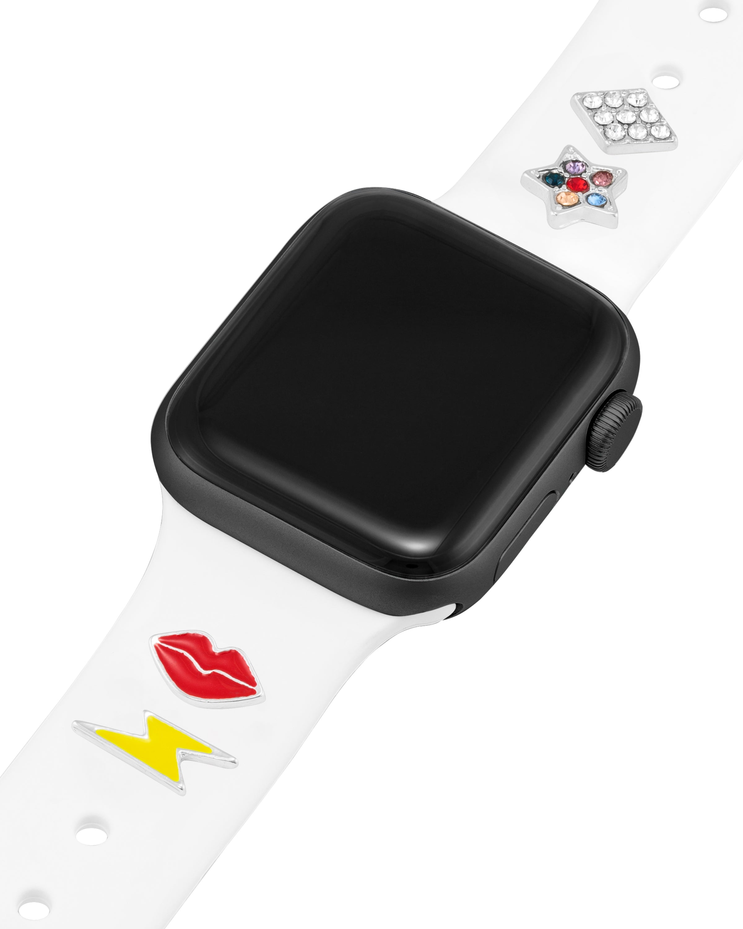 Band Candy Smooth Silicone Band and Glamour Charm Set for Apple Watch®