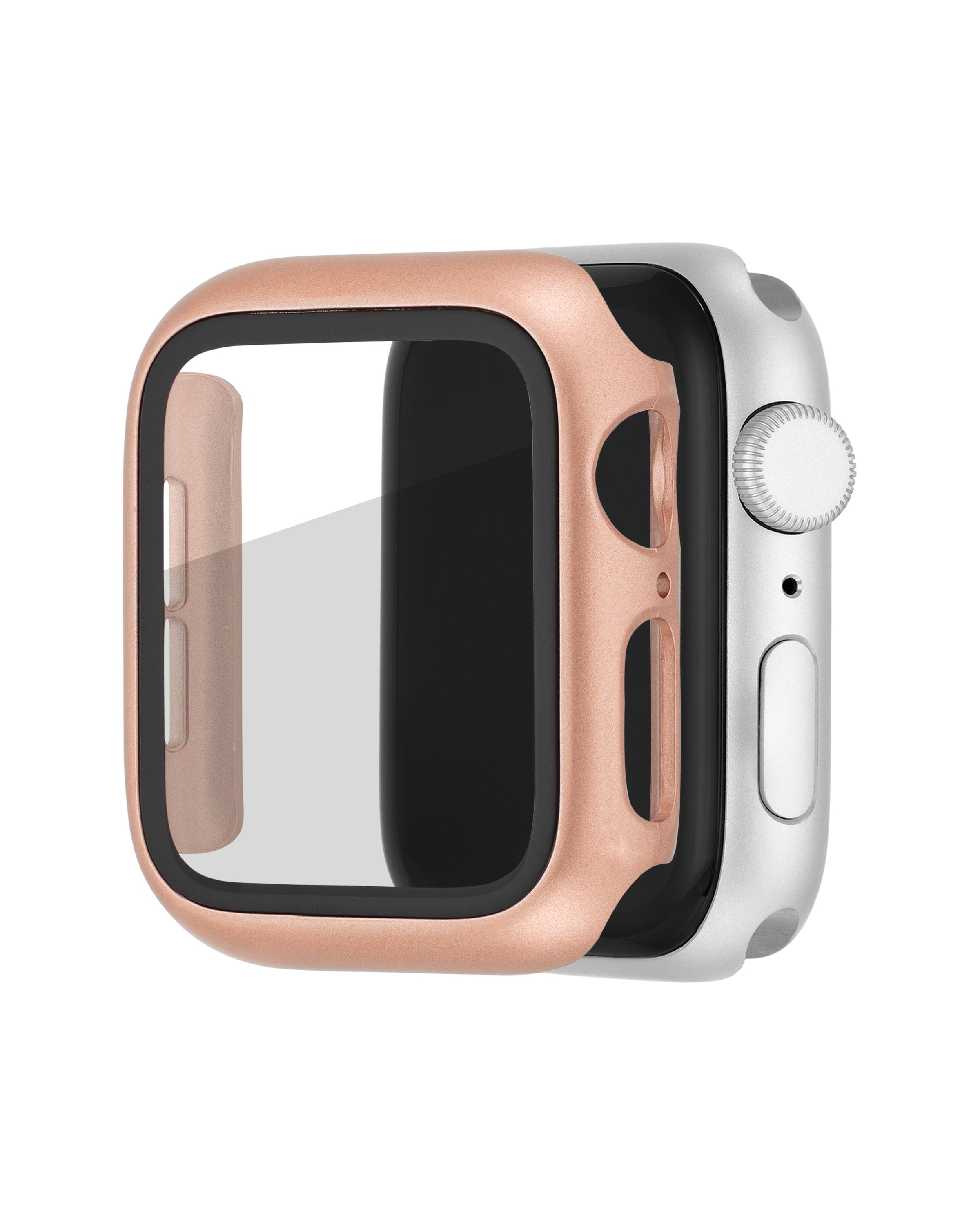 Protective Glass Cover with Integrated Protective Case for Apple Watch®
