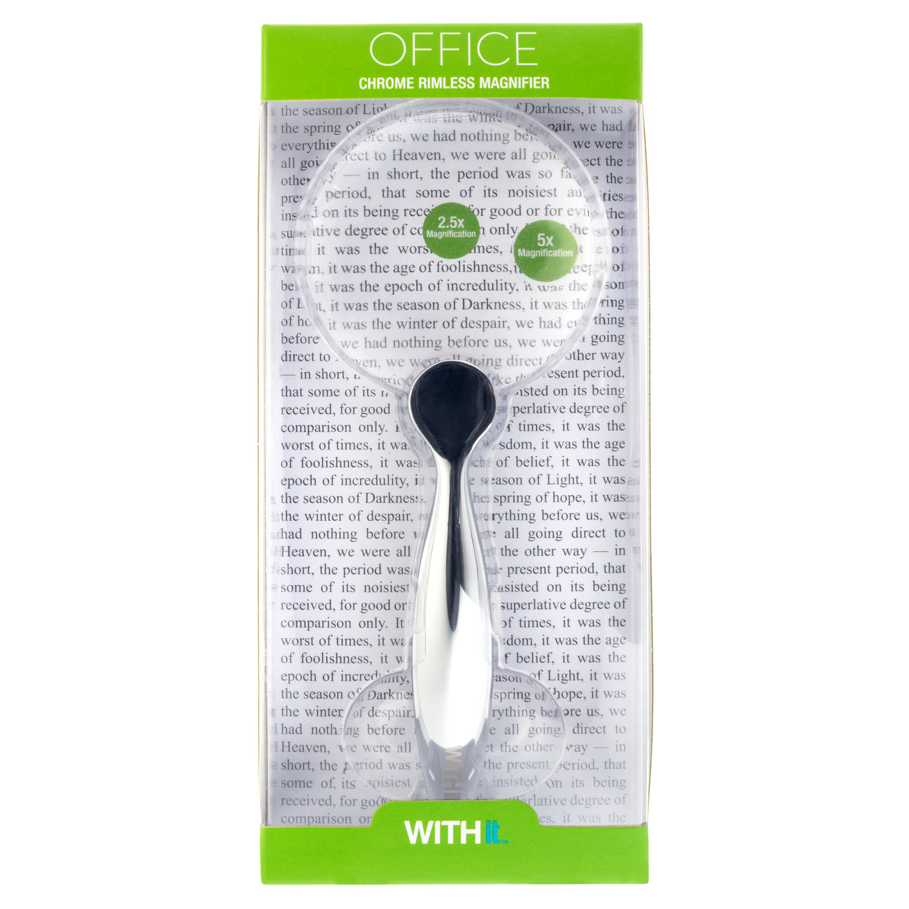 Office Chrome Rimless Magnifier