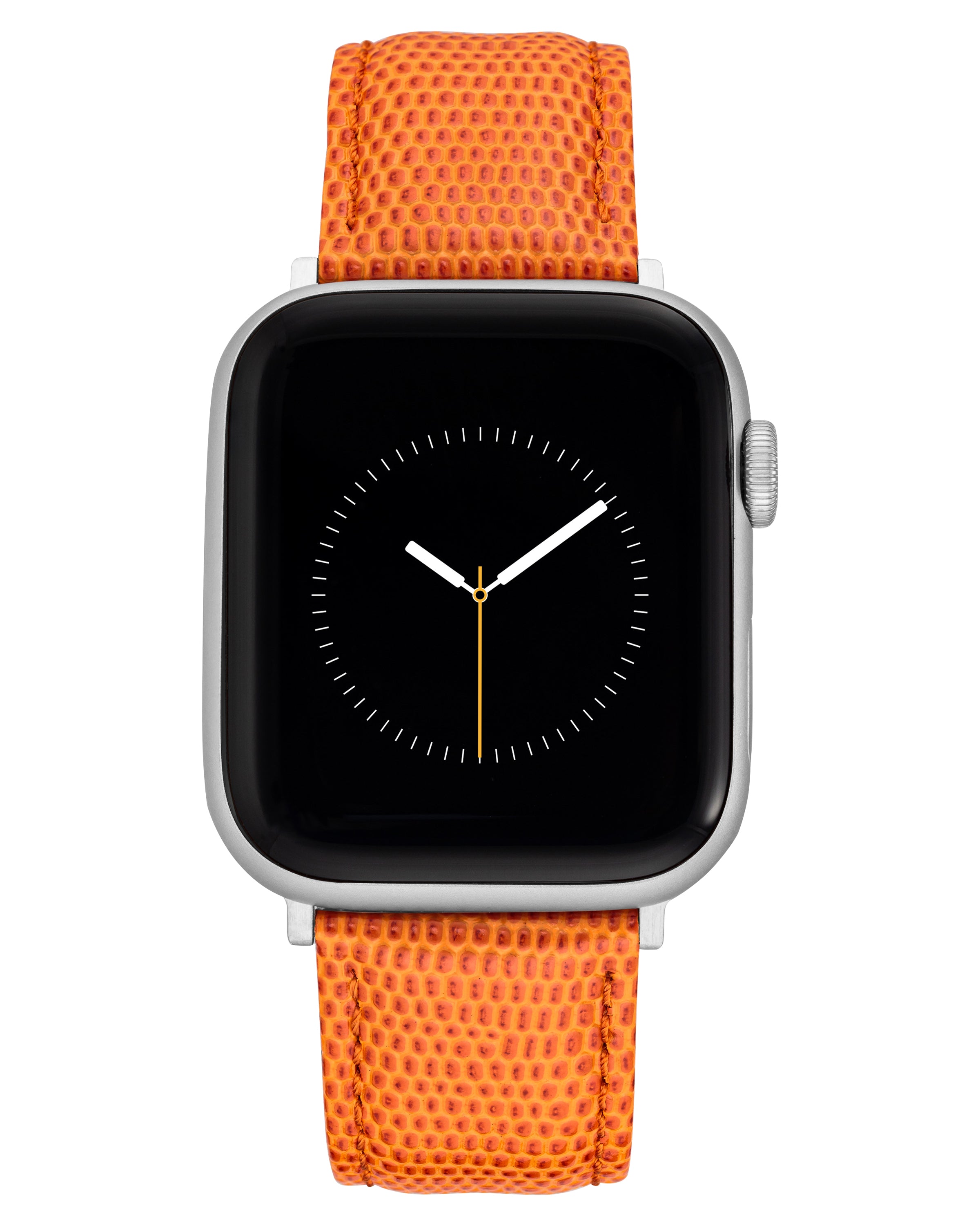 Summer Orange Textured Leather Apple Watch Band